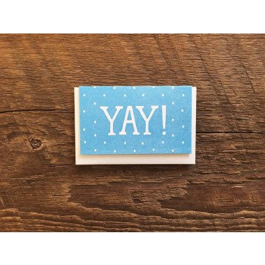 Yay Baby Blaue Einschließungskarte, Mini-Karte