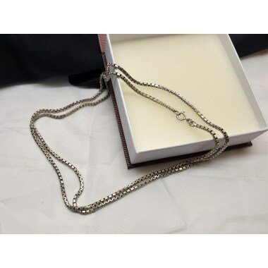 80, 0 cm/2, 4 Mm Venezianerkette Silber 835 Halskette Kette Vintage Hk302