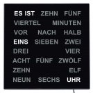 AMS -Wand-/Tischuhr Schwarz Quarz 28cm- 1235
