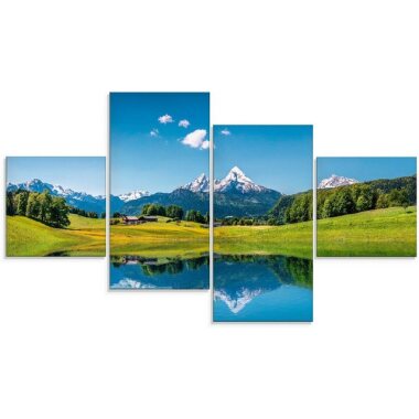 Artland Glasbild Landschaft in den Alpen