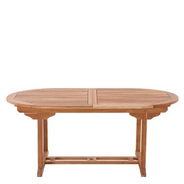 Ausziehbarer Holztisch & Ovaler Terrassen Esstisch aus Teak Massivholz