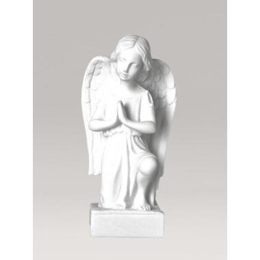 Betender Engel Marmorguss Figur - Engel Lara / rechts kniend