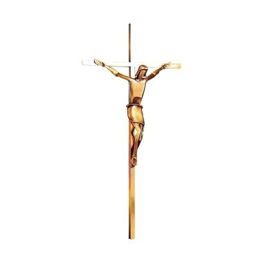 Christusfigur am Kreuz  aus Metall Handarbeit