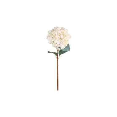 Fleur Kunstblume Hortensie mit Blatt, L80 cm, creme