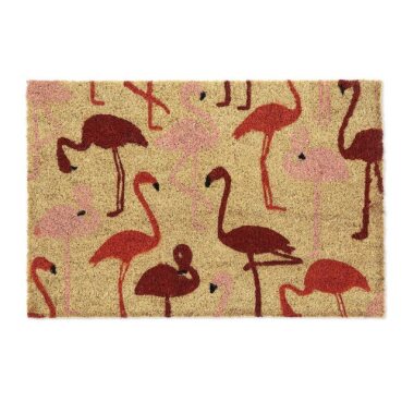 Fußmatte Fußmatte Kokos mit Flamingos, relaxdays