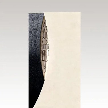 Grabstein aus Granit & Moderner Grabstein beige & schwarz vom Steinmetz Funera