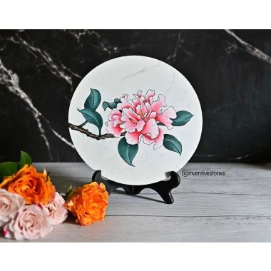 Handbemalter Rosa Blumen-Blüten-Rock 20cm