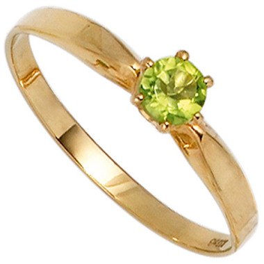Peridot-Ring aus Gelbgold & SIGO Damen Ring 585 Gold Gelbgold 1 Peridot