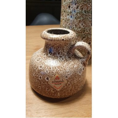 Scheurich Keramik Fat Lava Vasen Set | 493-10 & 206-26 Mitte Des Jahrhunderts