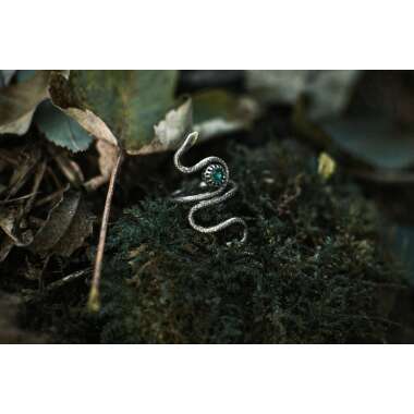 Serpent Ring Mit Labradorit