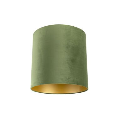 Velour-Lampenschirm grün 40/40/40 mit goldener