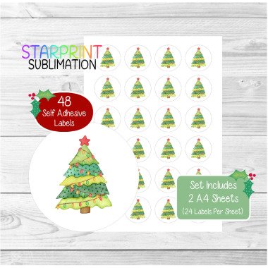 Weihnachtsbaum-Aufkleber/Umschlagsiegel