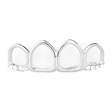 4er Silber Grill One size fits all HOLLOW Top