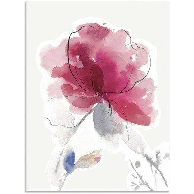 Artland Wandbild Rosige Blüte II., Blumenbilder