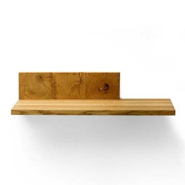 Design Holzwandboard & Wandregal aus Eiche Massivholz 90 cm breit