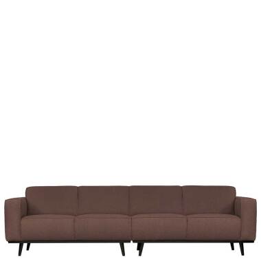 Federkern Sofa in Dunkelbraun Stoff modern