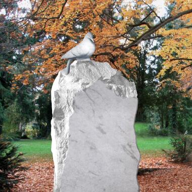 Grabstein aus Marmor aus Marmor & Kinder Grabdenkmal mit Taube Marmor Slavia