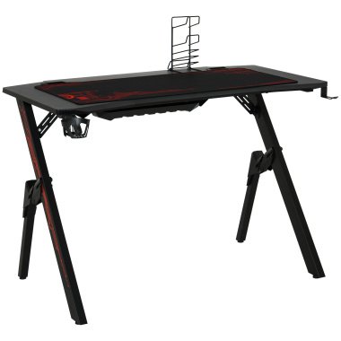 HOMCOM Gaming Tisch Schreibtisch Computertisch Arbeitstisch Möbel für