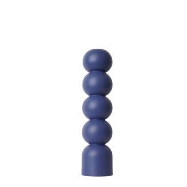 Kerzenhalter 3in1 aus Buchenholz, H34cm, Blau