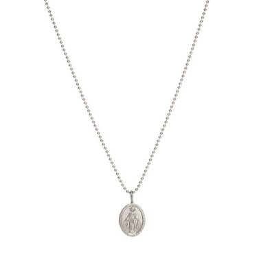 Konfirmationsschmuck aus Metall & iz-el Silberkette Kette Silber Madonna Maria Geschenk Taufe
