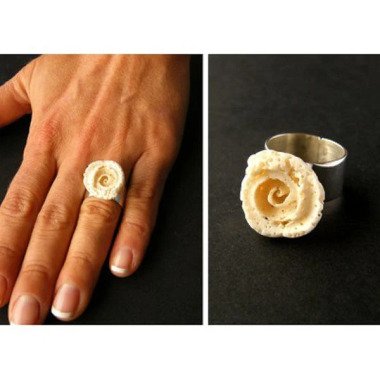 Korallenschmuck aus Silber & Cor Lring, Ring, Rose, Silber 925, Weiß