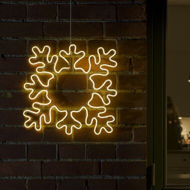 LED Fensterdeko Schneeflocke - Weihnachtsbeleuchtung - 384 warmweiß...