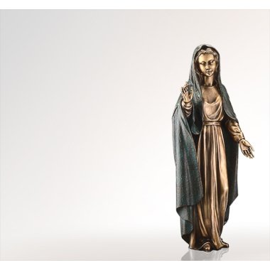 Mariafigur aus Bronze als Grabfigur