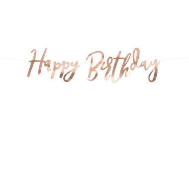 partydeco Wimpelkette, Happy Birthday Schriftzug