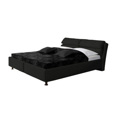 Polsterbett mit Bettkasten 180x200 cm schwarz