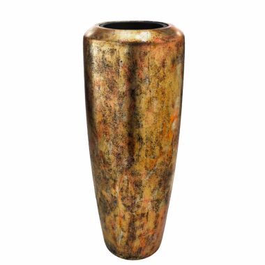Runde XXL Vase mit Einsatz aus Polystone