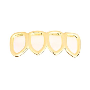 4er Gold Grill One size fits all HOLLOW Bottom