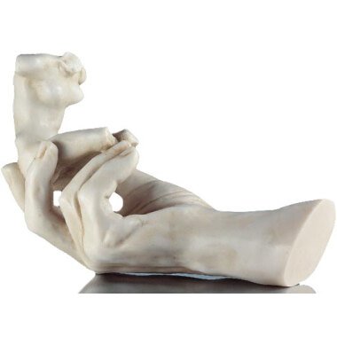 Auguste Rodin: Skulptur 'Die Hand Gottes' (1917), Version in Kunstmarmor