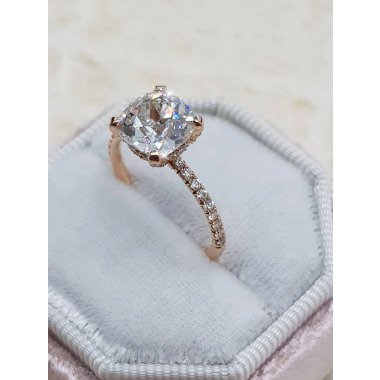 Diamant-Verlobungsring, 2, 36 Karat Kissen Diamant, Einzigartige Diamant-Ring