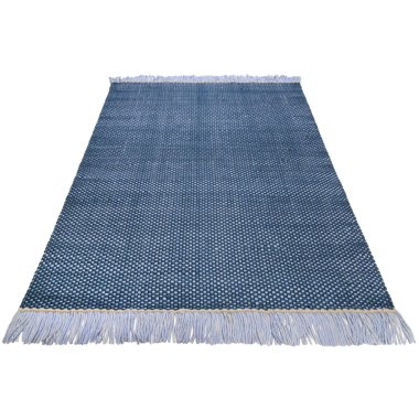 Esprit Casa Handweb-Teppich blau 160x230 cm