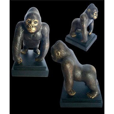 Gorilla , Antike Bronze Gorila Statue, Sclupture
