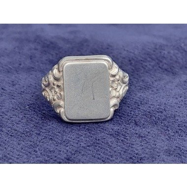Gr 25 65 Antiker 835 Silber Ring Siegelring Personalisieren Herrenring
