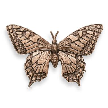 Grabstein Ornament aus Bronze & Stilvolles Schmetterlings Grabornament