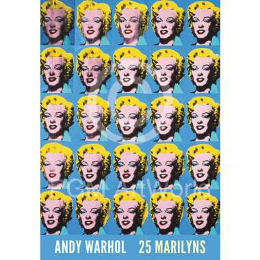 Kunstdruck Andy Warhol 25 Colored Marilyns 45x65cm