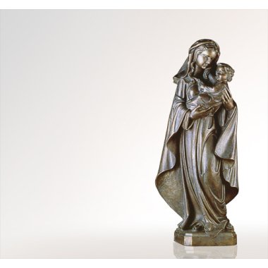 Madonna aus Bronze für einen Grabstein