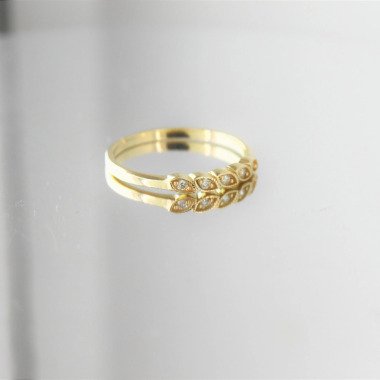 Marquise Dot Ring Gold Diamant 14K Solid
