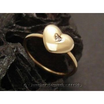 Ringe mit Herz mit Diamant & Gold Ring Herz Gold 333 Diamant Gr. 54,5