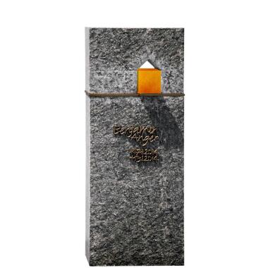 Urnengrabstein mit Glas mit Glaselement & Moderner Urnengrab Grabstein