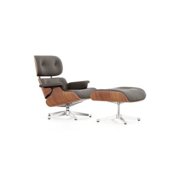 Vitra Lounge Chair & Ottoman klassische Maße poliert Gleiter Hartboden -