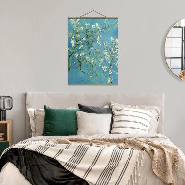 Wandteppich & Stoffbild Mit Posterleisten Vincent Van Gogh Mandelblüte