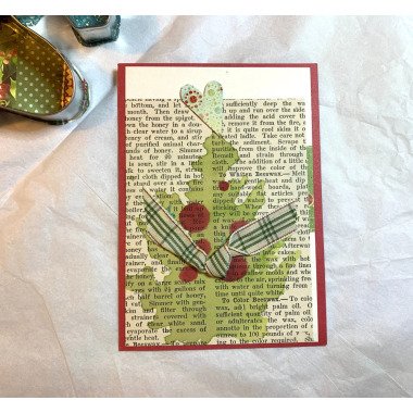 Weihnachtsbaum Auf Vintage Papierkarte Gestempelt