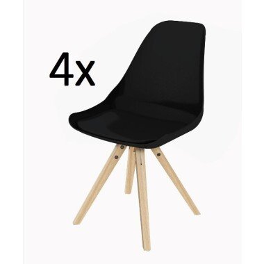 4x Esszimmerstühle STARS Stuhl Stühle Küchenstühle Esszimmerstuhl Schwarz