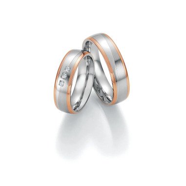 585 Goldringe & Steel Mit Diamant Paar Ehering Verlobungsringe Antragsringe