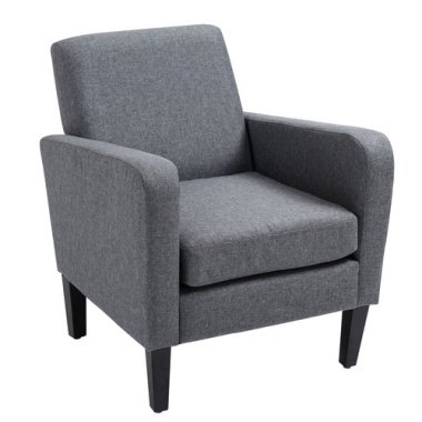 HOMCOM Sessel, Breite: 66 cm, inklusive Auflagen grau