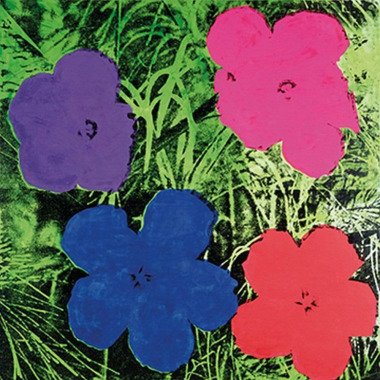 Kunstdruck Andy Warhol Flowers C. 1984 60x60cm