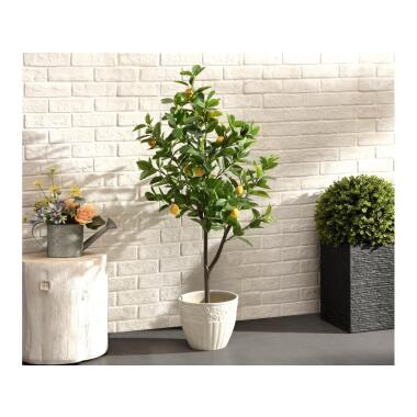 Kunstpflanze Zitronenbaum mit Topf 120 cm BERAT